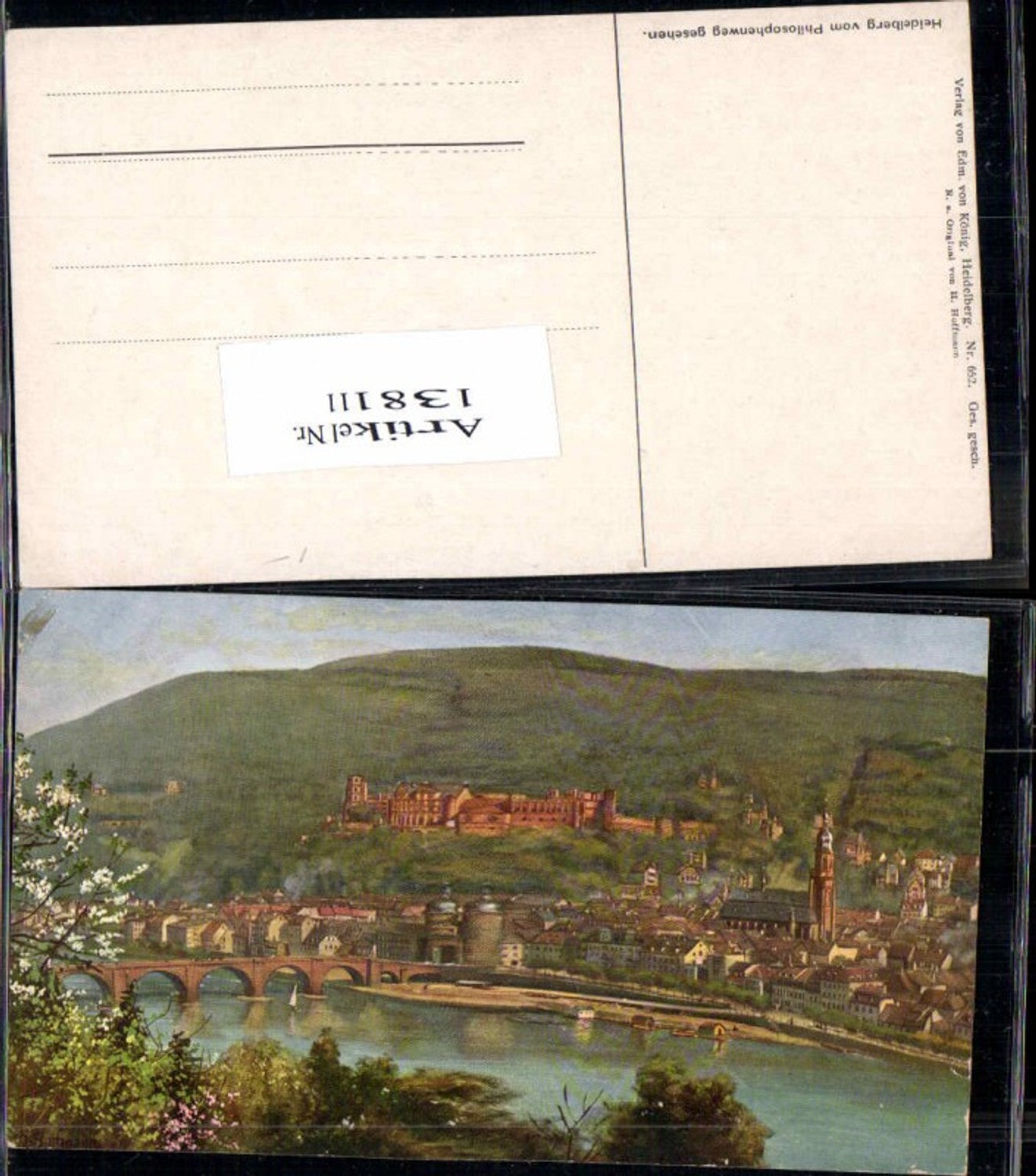 138111,H. Hoffmann Heidelberg vom Philosophenberg pub Edmund von König