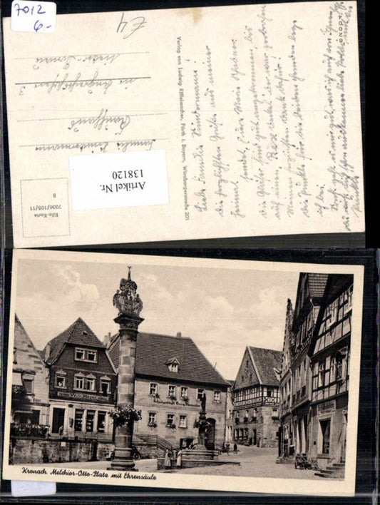 138120,Kronach Melchior Otto Platz Ehrensäule