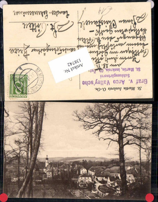 138742,St Martin im Innkreis Stempel Schlossgärtnerei Gärtnerei