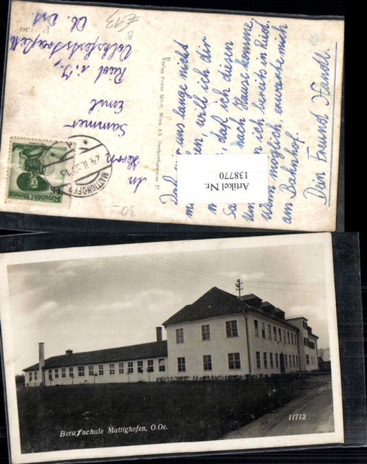 138770,Berufschule Mattighofen Seltene Detailansicht 1942