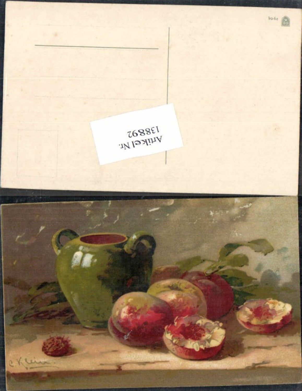 138892,Catharina Klein Stillleben Früchte Obst Nuss Kanne Pfirsich