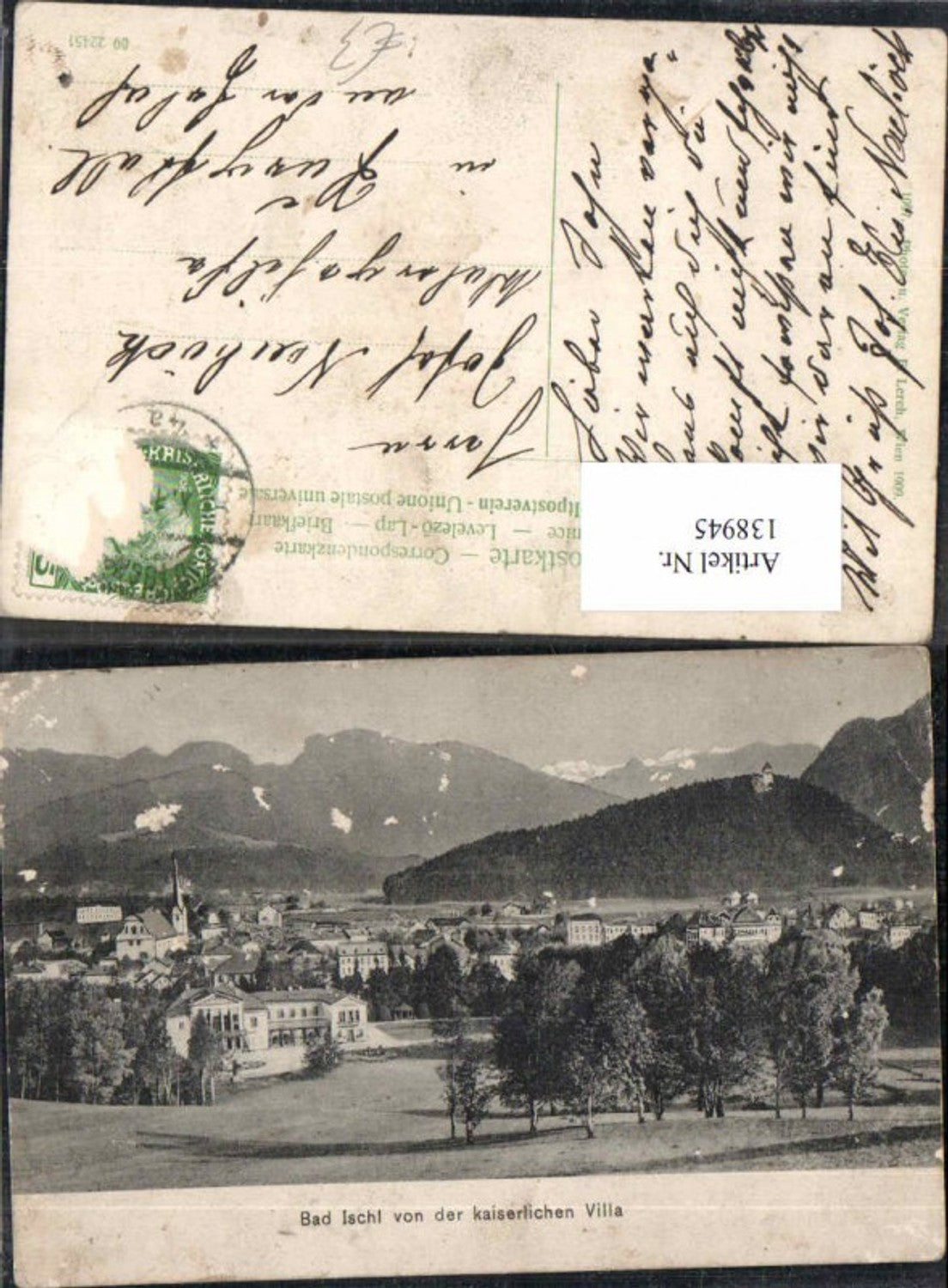 138945,Bad Ischl v.d. Kaiserlichen Villa FEHLDRUCK (zeigt Villa)