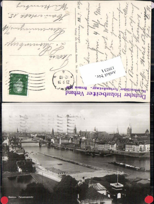 139231,Bremen Deutscher Holzarbeiter Verband Stempel 1929