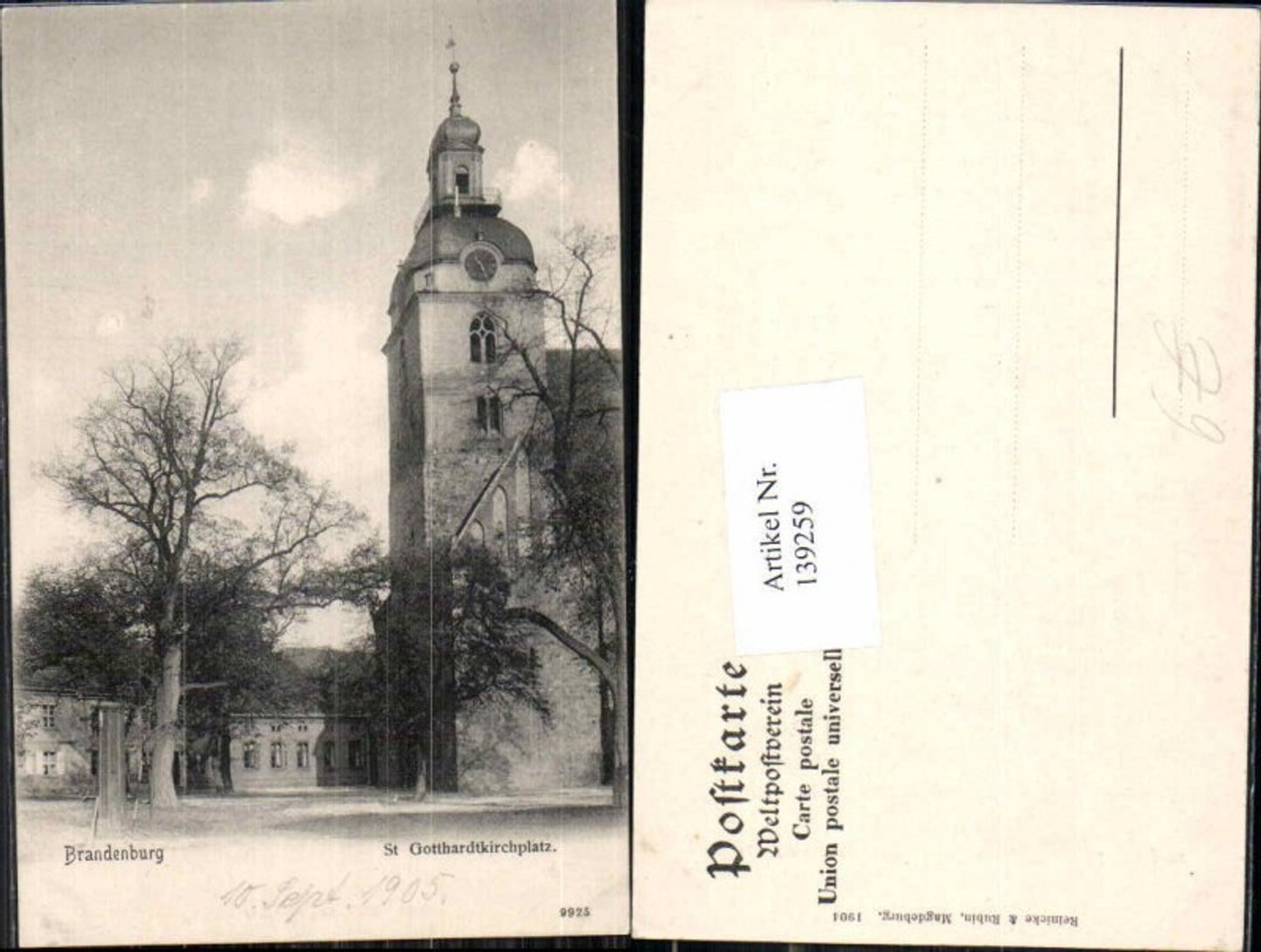 139259,Brandenburg St Gotthardikirchplatz 1905