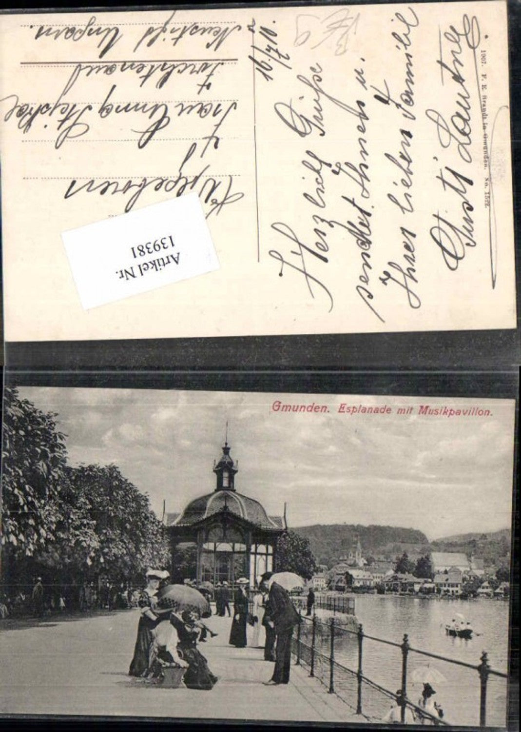 139381,Salzkammergut Gmunden am Traunsee Esplanade Musikpavillon Brandt 1522