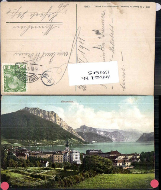 139395,Salzkammergut Gmunden am Traunsee 1910 pub Brandt 133