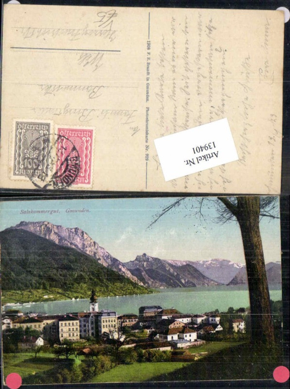 139401,Salzkammergut Gmunden am Traunsee Brandt 929
