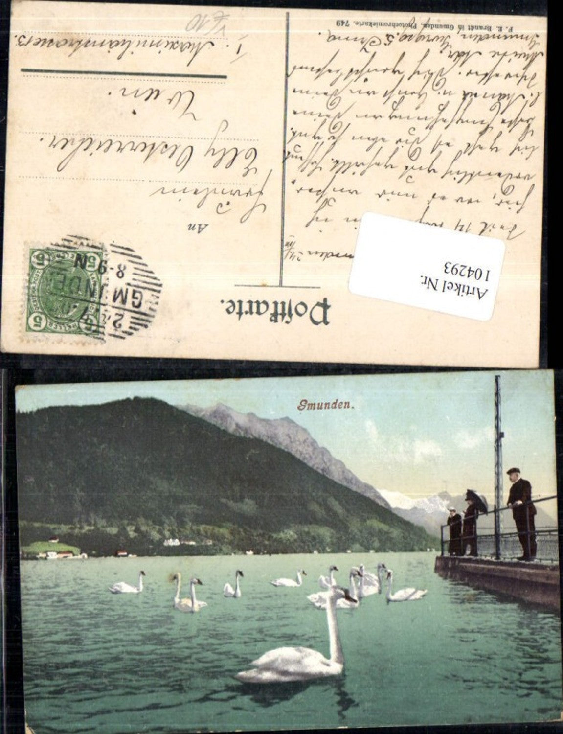 104293,Gmunden am Traunsee Schwan pub F.E. Brandt 749