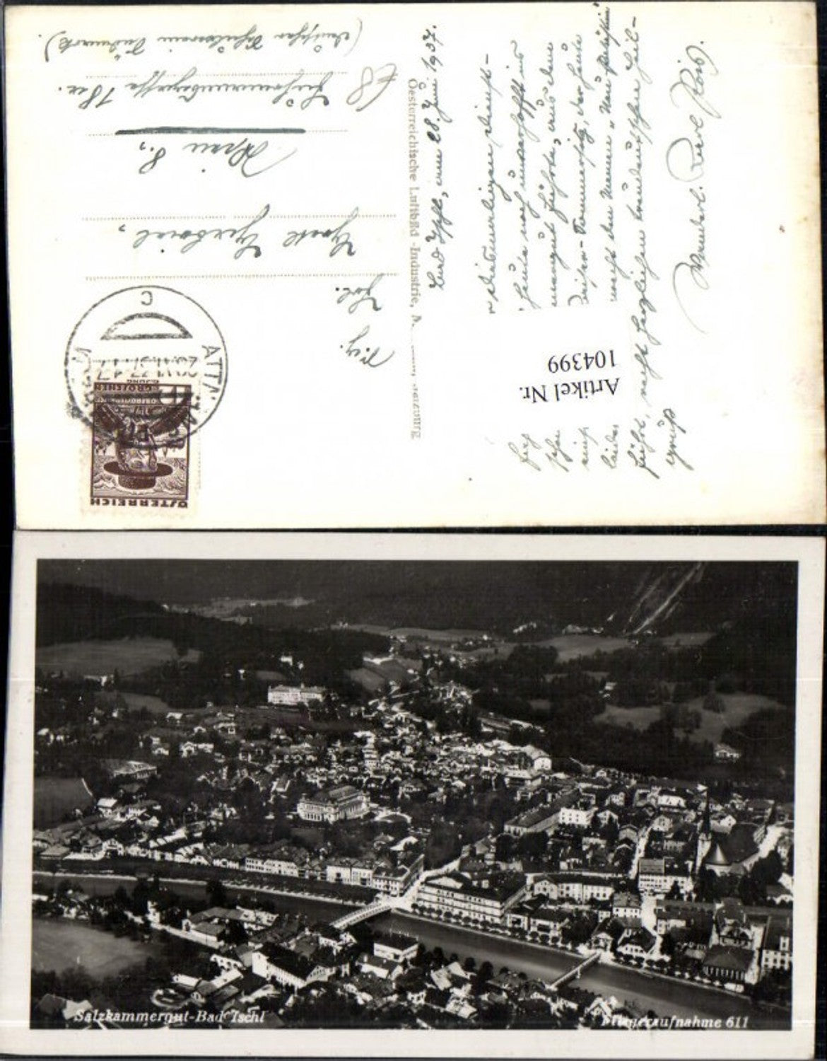 104399,Salzkammergut Bad Ischl Fliegeraufnahme