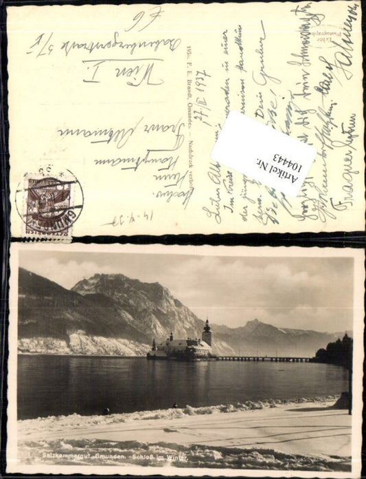 104443,Gmunden am Traunsee Salzkammergut Schloss Ort im Winter