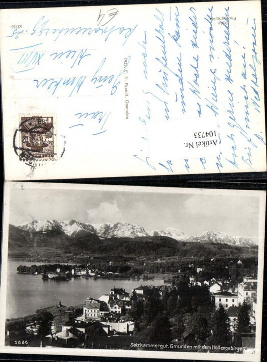 104733,Gmunden am Traunsee Salzkammergut Höllengebirge pub F.E. Brandt 1935
