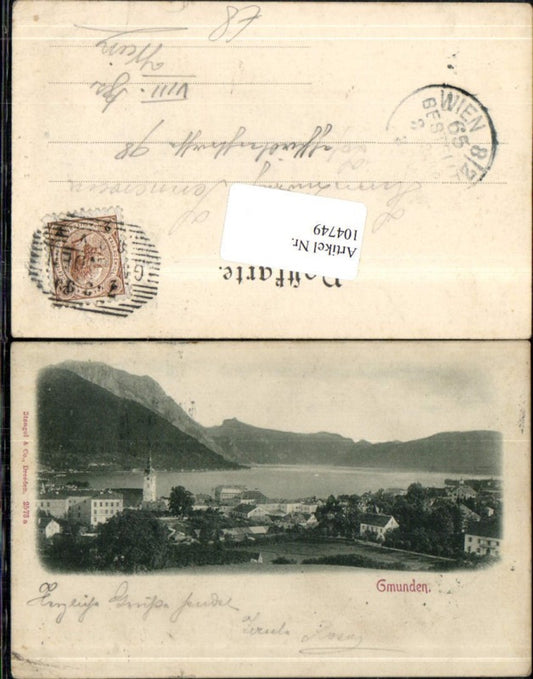 104749,Gmunden am Traunsee Ortsansicht pub Stengel & Co 2573a