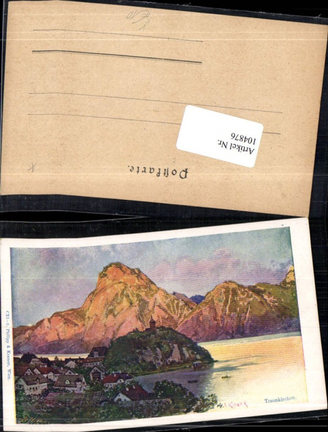 104876,Künstlerkarte F. Kopallik Traunkirchen pub Philipp & Kramer
