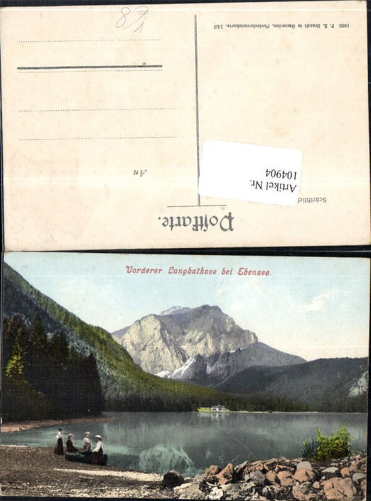 104904,Vorderer Langbathsee bei Ebensee am Traunsee pub F.E.Brandt 140