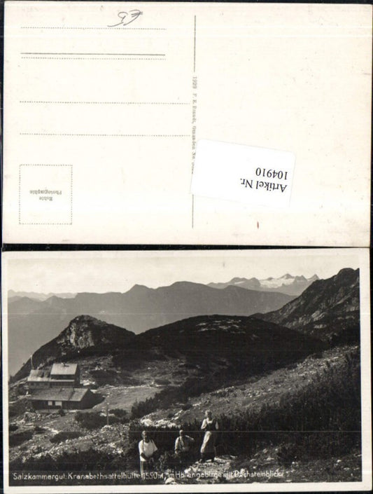 104910,Salzkammergut Kranabethsattelhütte Gmunden pub F.E. Brandt 1929