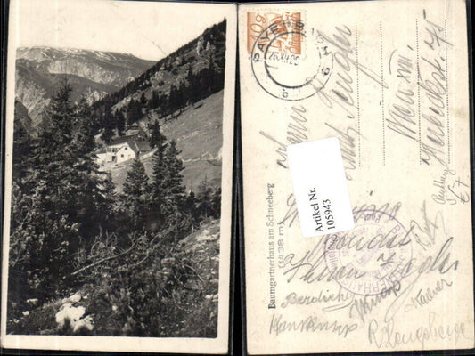 105943,Foto AK Baumgartnerhaus am Schneeberg Puchberg