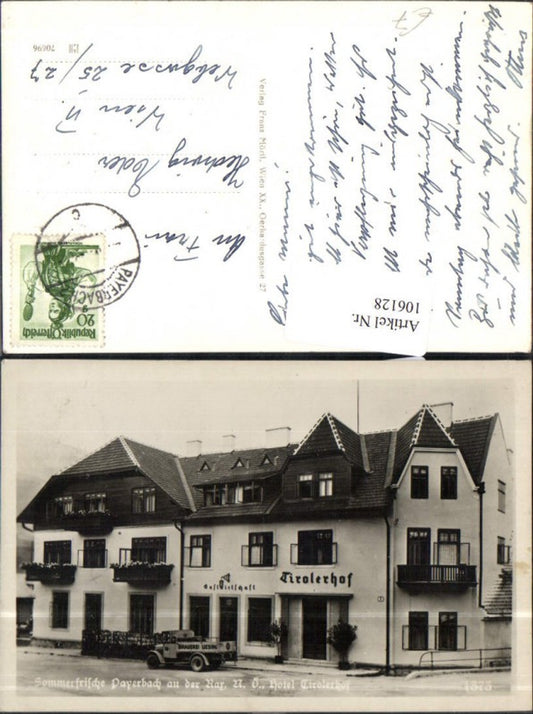 106128,Sommerfrische Payerbach Gasthaus Hotel Tirolerhof Rax Reichenau