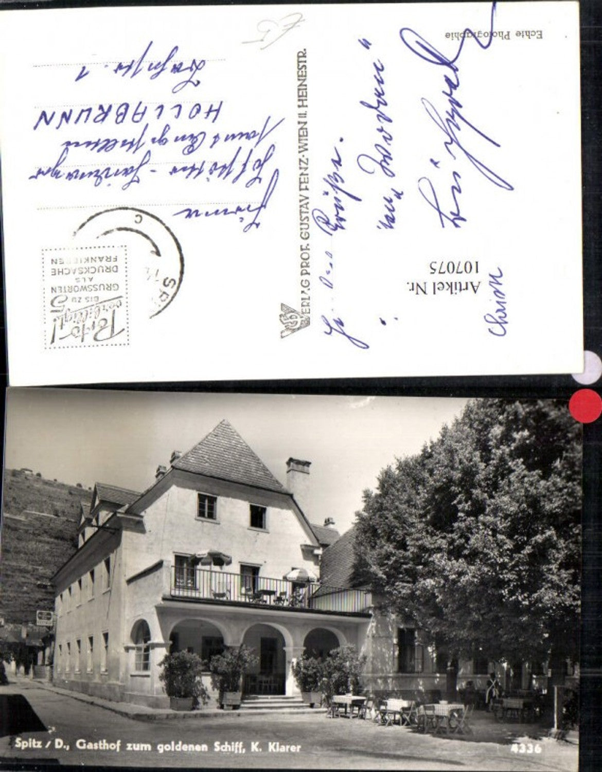 107075,Spitz a.d. Donau Wachau Gasthof zum goldenen Schiff Detailansicht