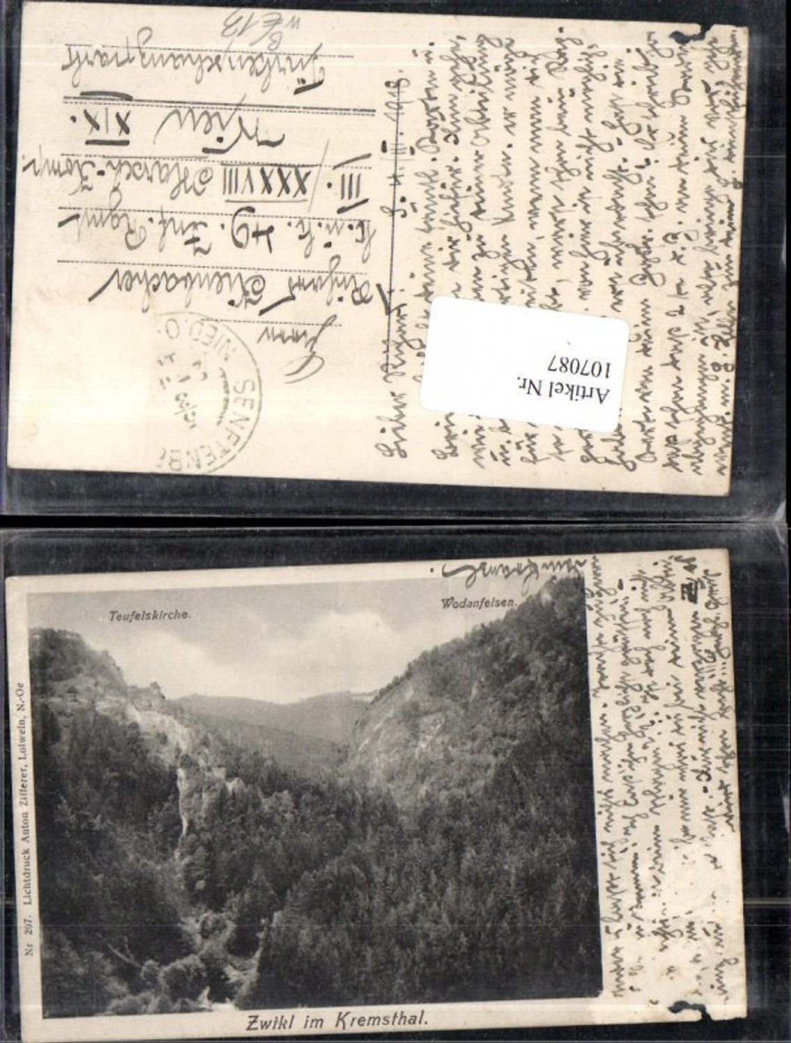 107087,Zwikl Zwickl im Kremstal Teufelskirche Wodanfelsen Krems a.d. Donau