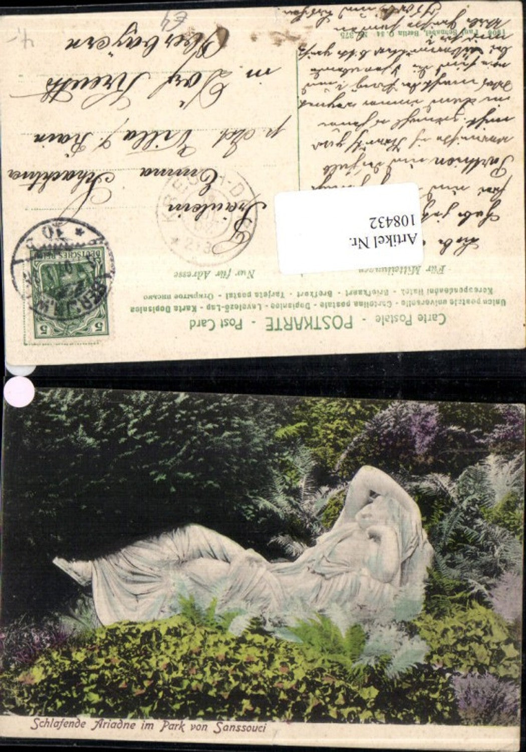 108432,Berlin Schlafende Ariadne im Park v. Sanssouci