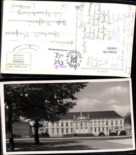 108505,Foto AK Berlin Schloss Bellevue Gästehaus der Reichsregierung