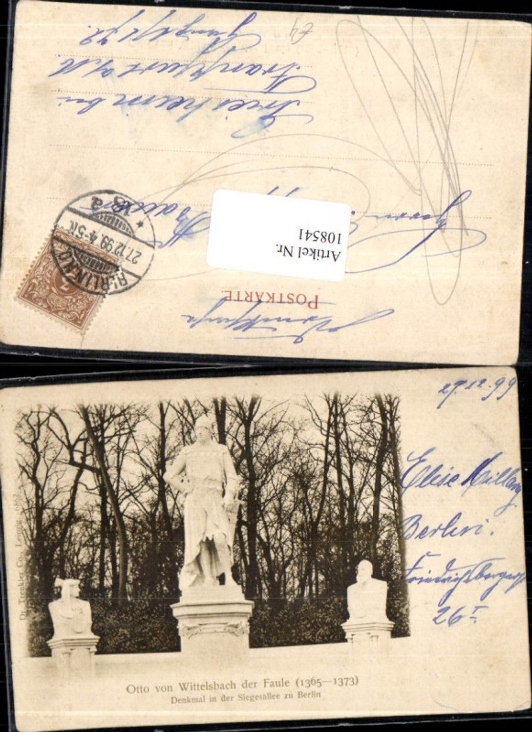 108541,Berlin Denkmal Otto v. Wittelsbach d. Faule 1365-1373 i. d. Siegesallee