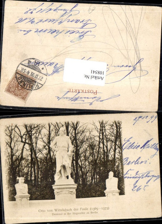 108541,Berlin Denkmal Otto v. Wittelsbach d. Faule 1365-1373 i. d. Siegesallee