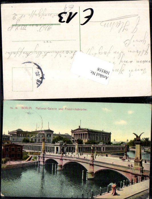 108558,Berlin National Galerie und Friedrichsbrücke Brücke