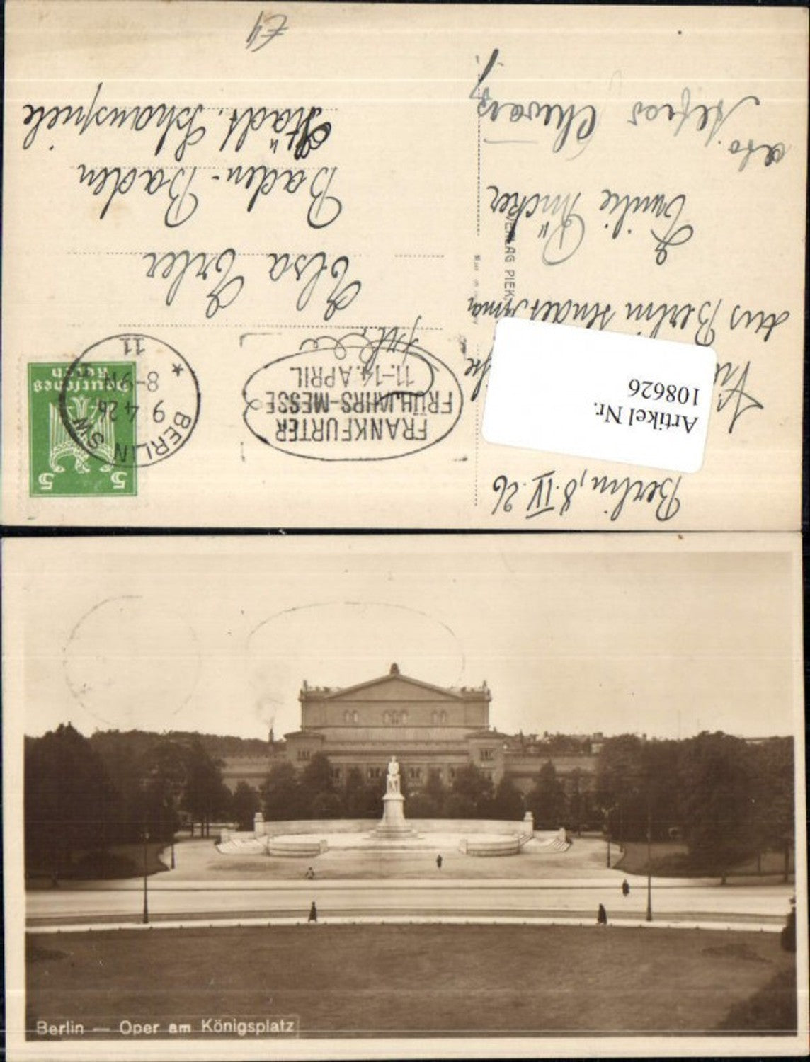 108626,Berlin Oper am Königsplatz