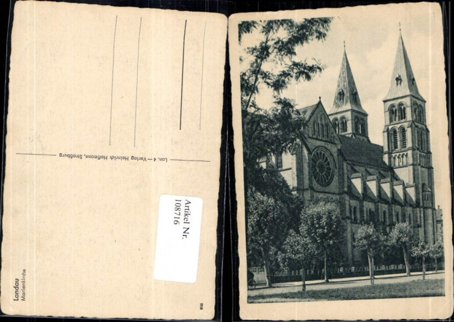 108716,Foto AK Landau i.d. Pfalz Marienkirche Kirche Detailansicht