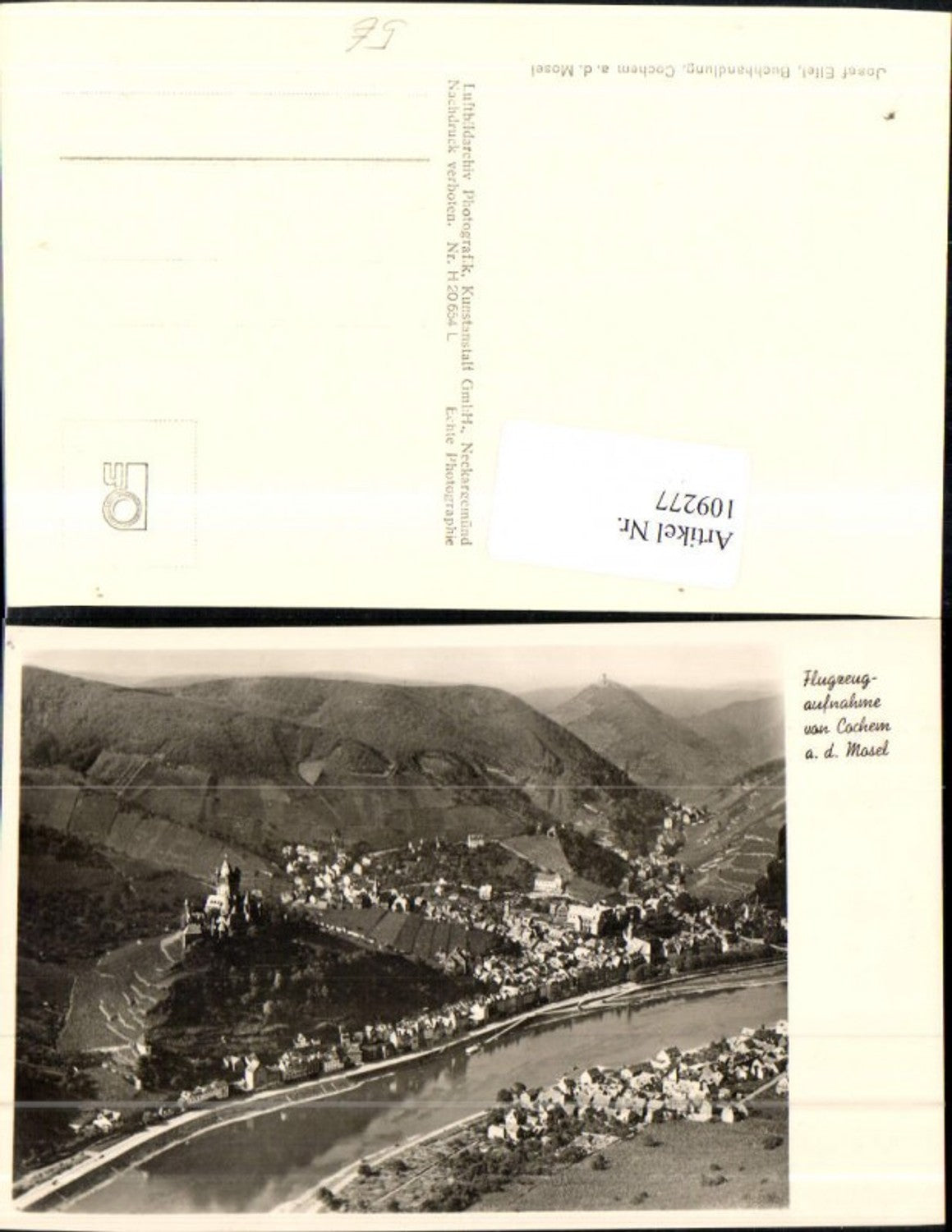 109277,Fliegeraufnahme v. Cochem a.d. Mosel Koblenz