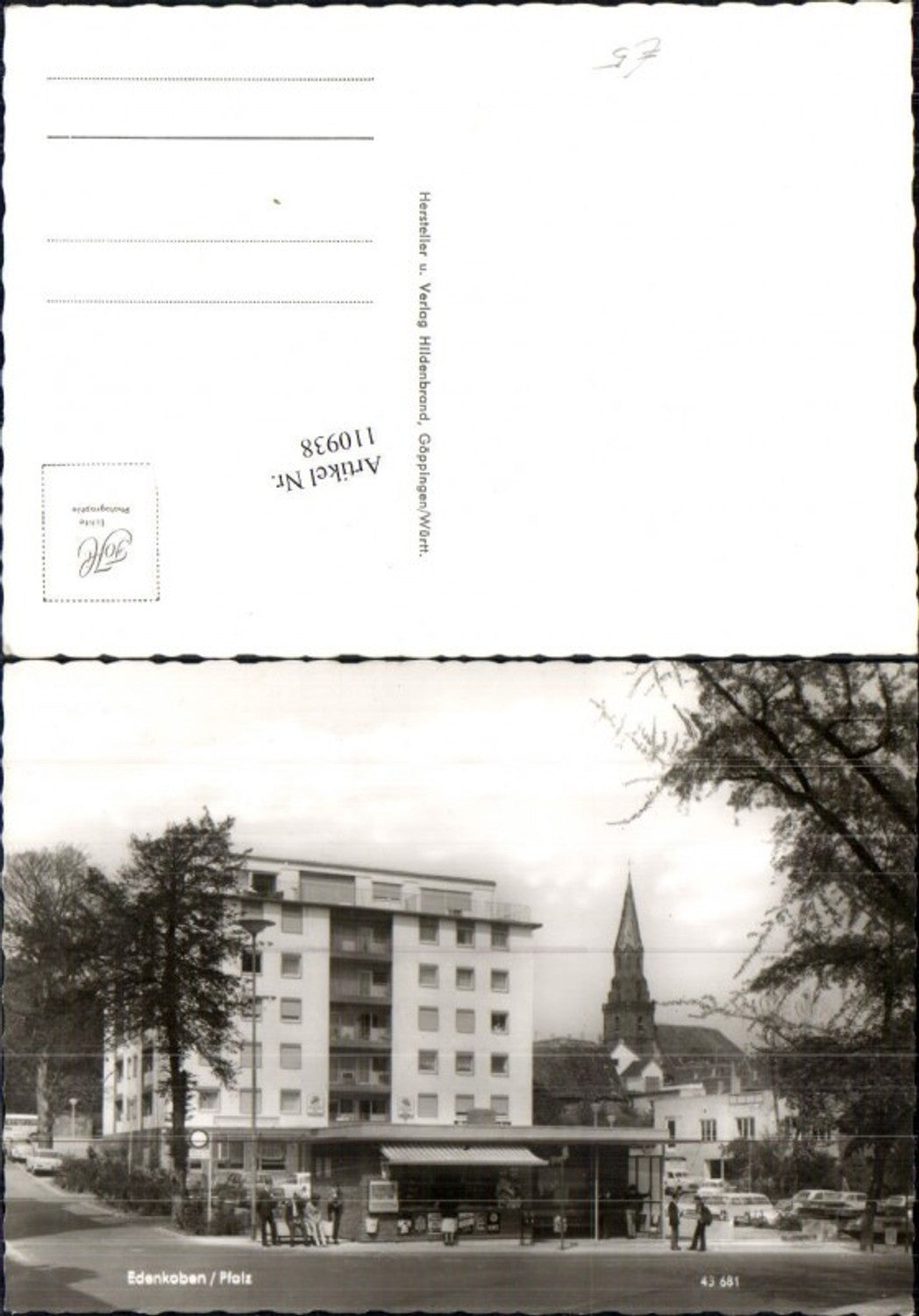 110938,Tolle AK Edenkoben Pfalz Strassenpartie m. Geschäft Leute 1960