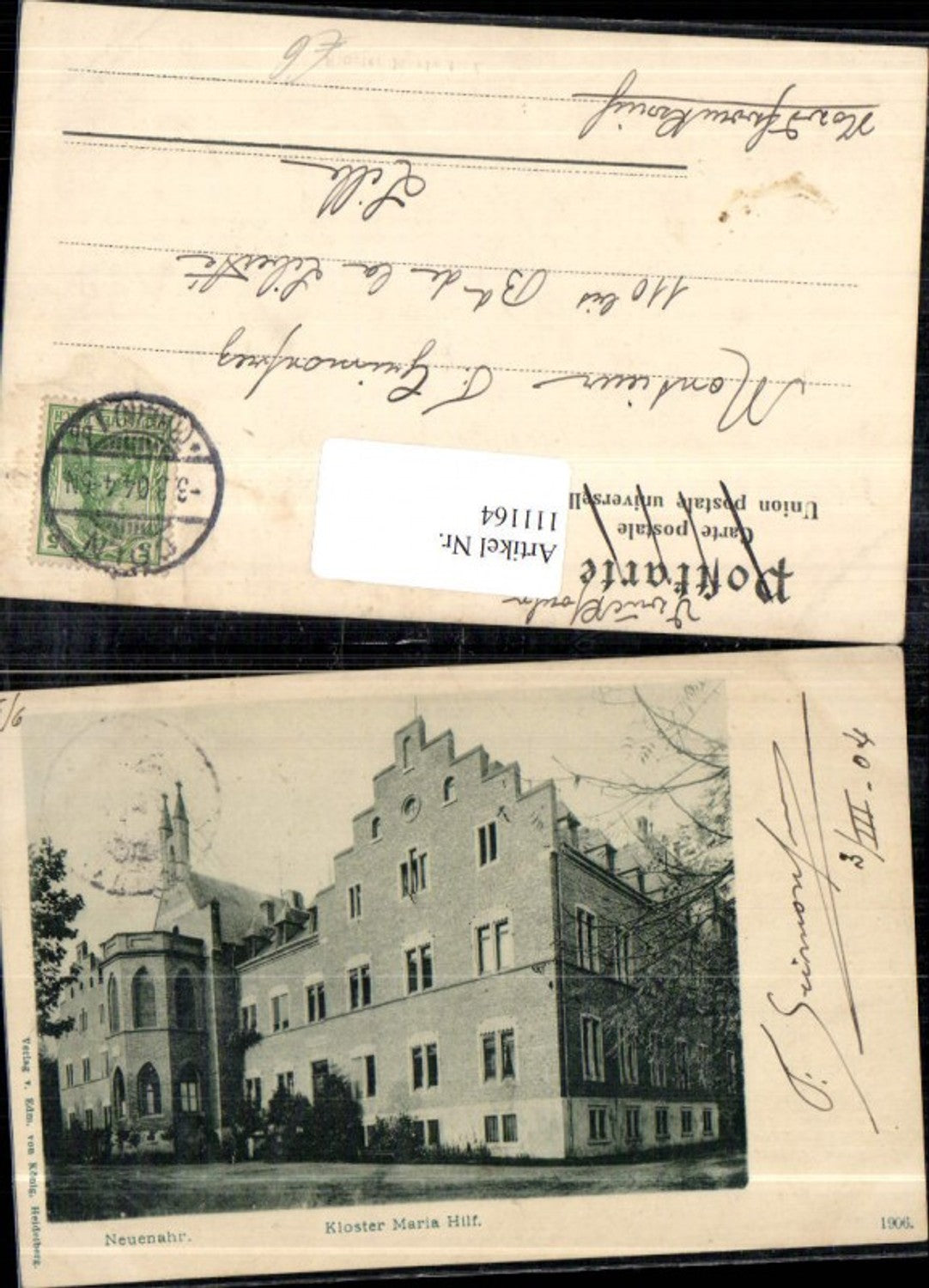 111164,Neuenahr Maria Hilf Kloster 1904