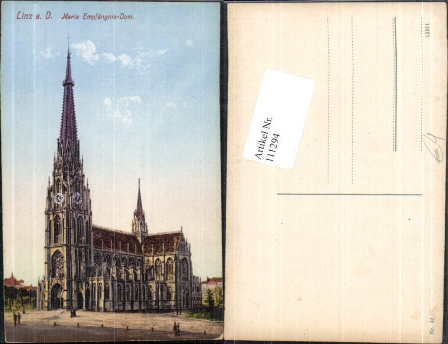 111294,Linz a.d. Donau Maria Empfängnis Dom Detailansicht