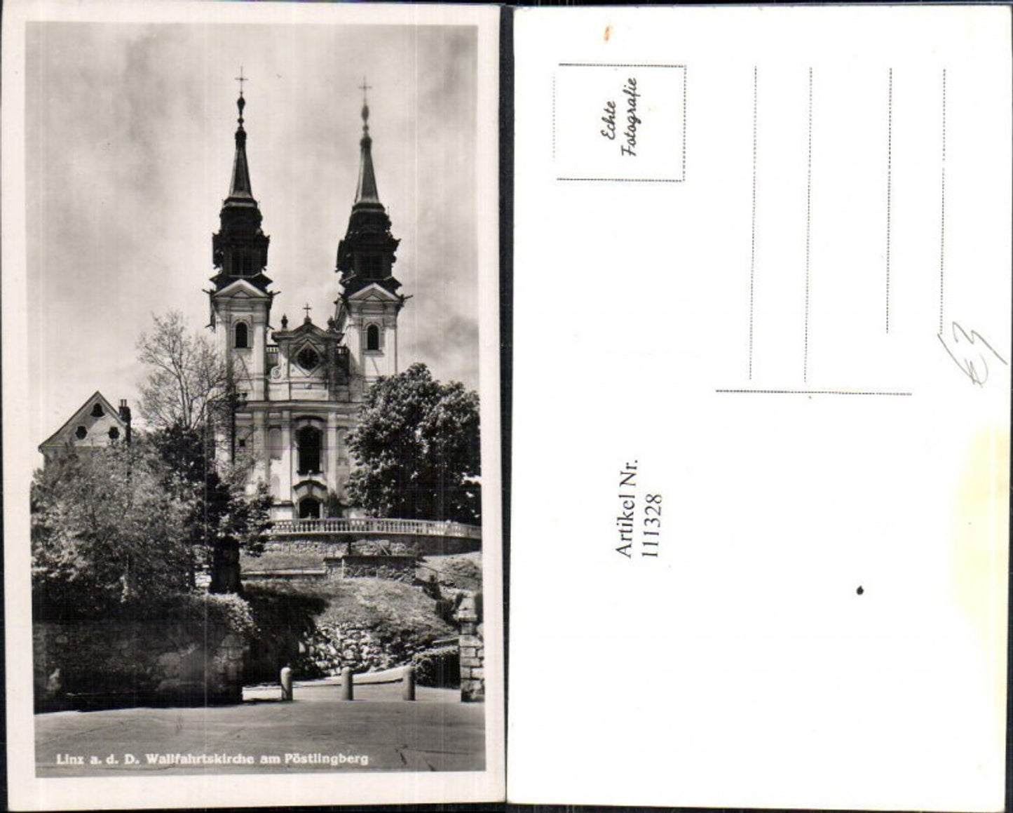 111328,Linz a.d. Donau Pöstlingsberg Kirche Detailansicht