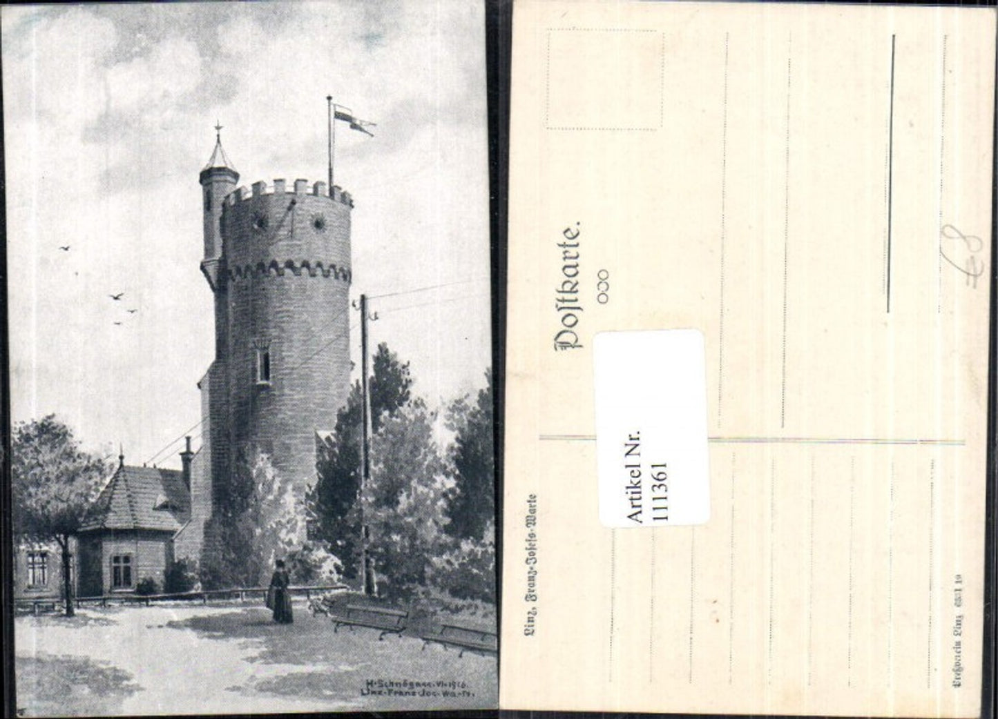 111361,Linz a.d. Donau Franz Josef Warte Detailansicht