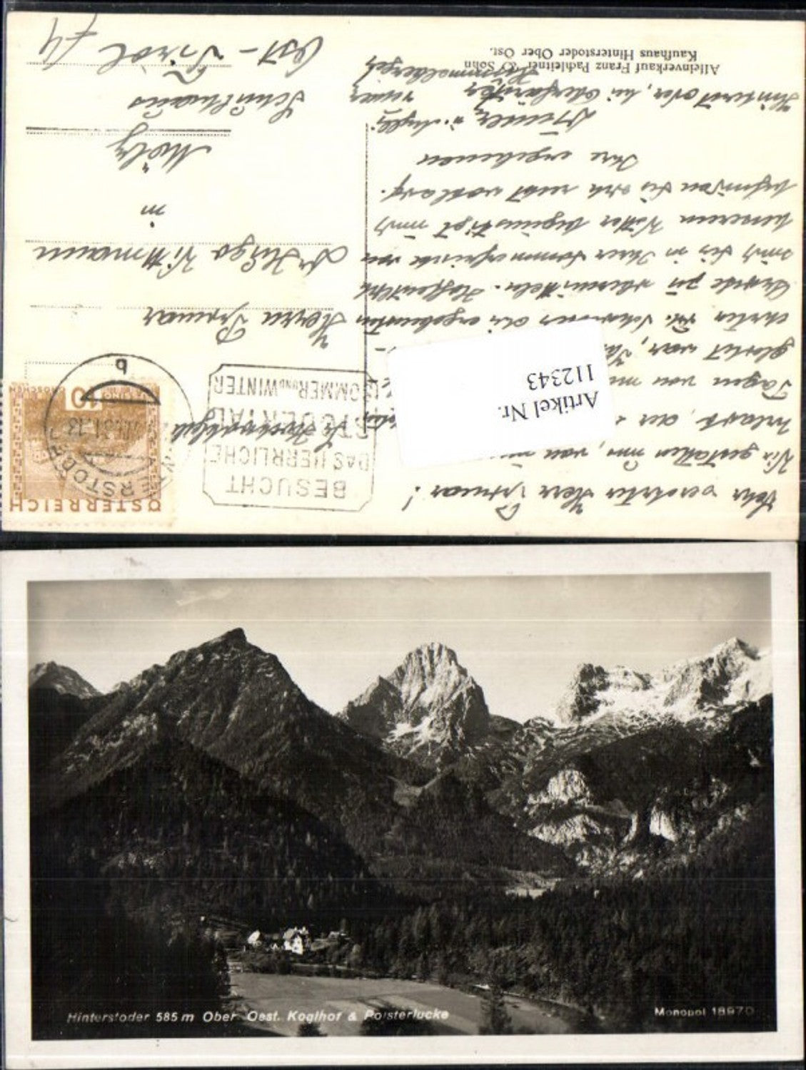 112342,Hinterstoder Koglhof Priel 1930