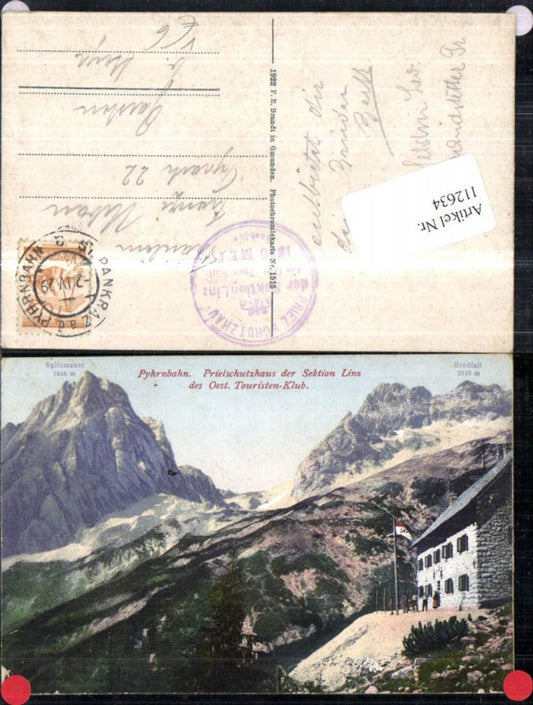 112634,Pyhrnbahn Prielschutzhaus Priel Hinterstoder Brandt 1515