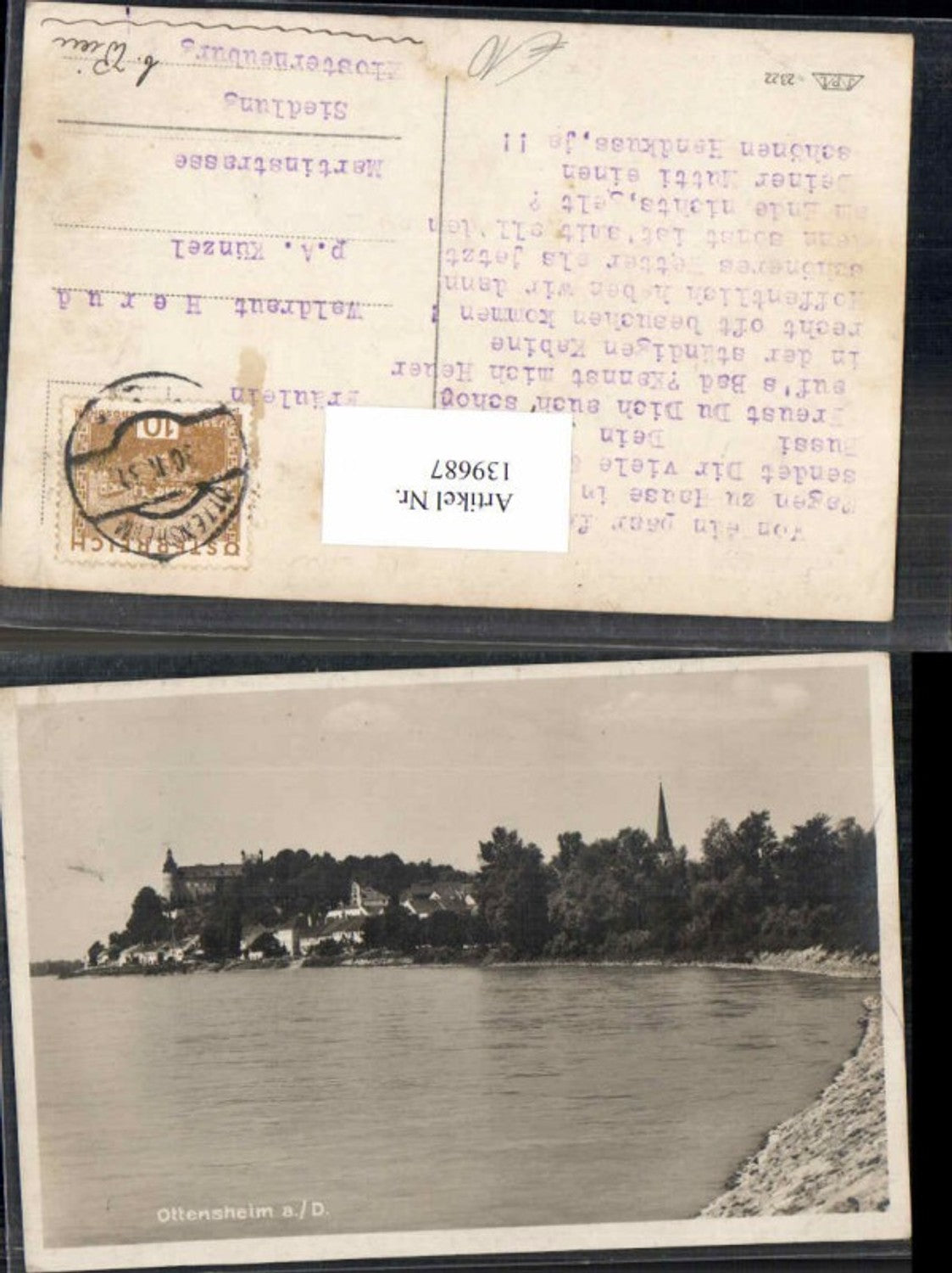 139687,Ottensheim a.d. Donau bei Linz Ufer 1930