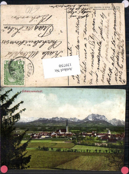 139750,Schwanenstadt Partie zum Ort 1910