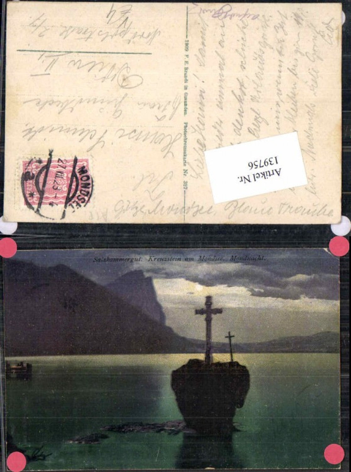 139756,Salzkammergut Kreuzstein am Mondsee Mondnacht pub Brandt 327