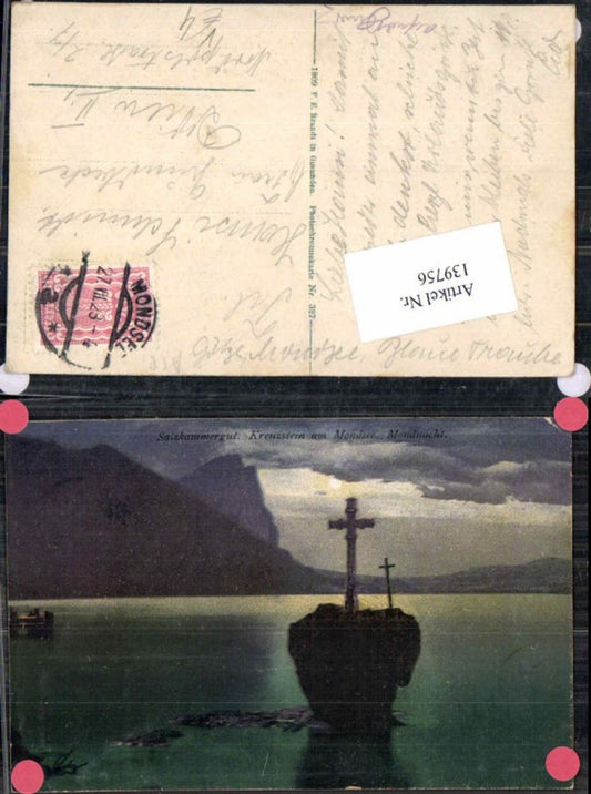 139756,Salzkammergut Kreuzstein am Mondsee Mondnacht pub Brandt 327