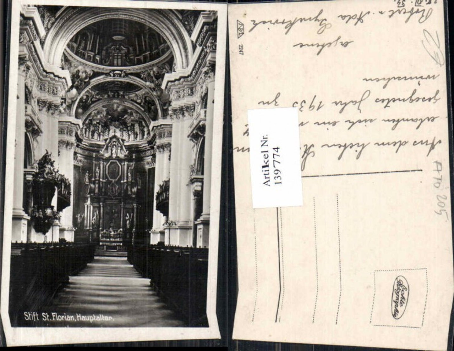 139774, St Florian bei Linz Altar Kirche