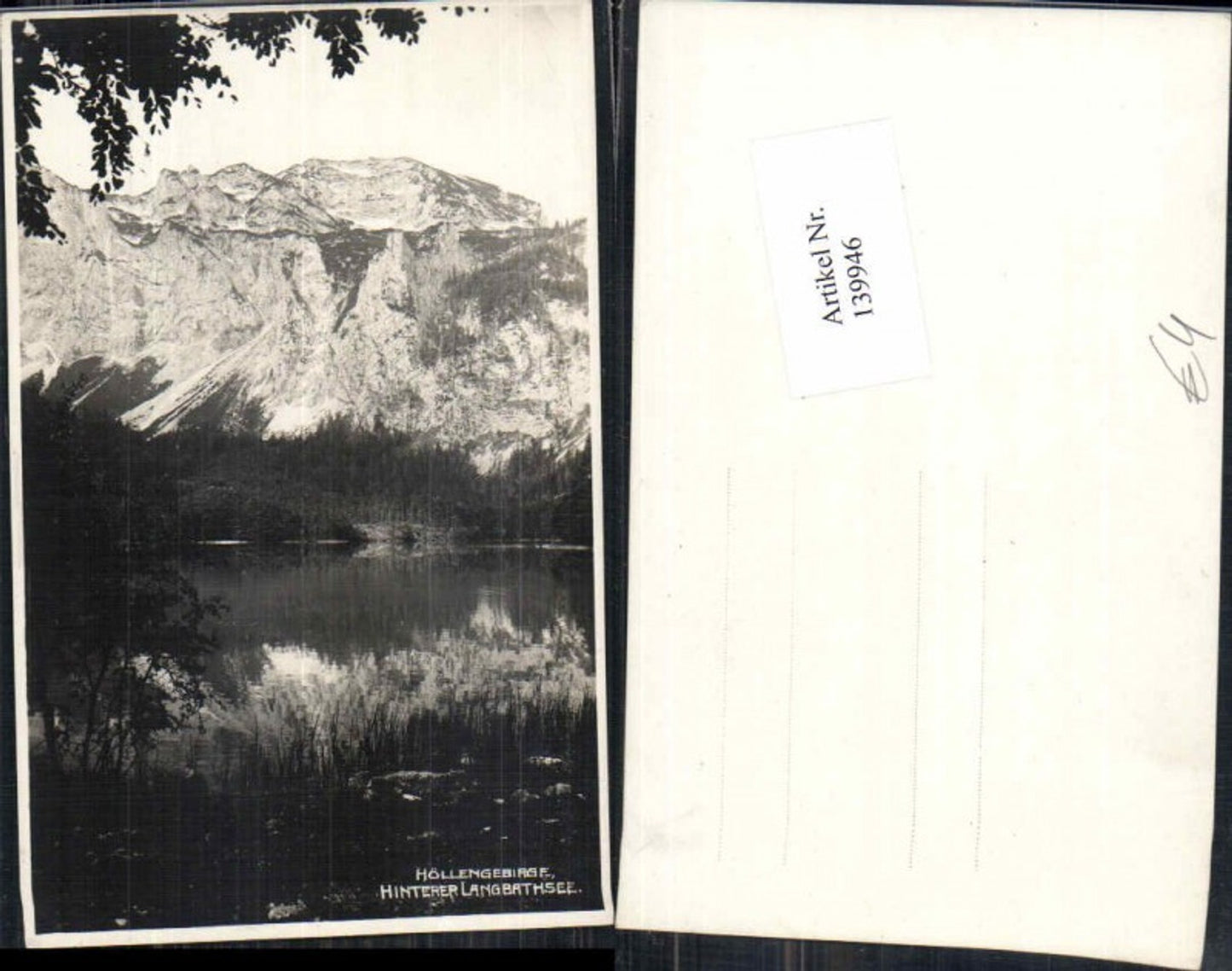 139946,Höllengebirge Hinterer Langbathsee bei Ebensee