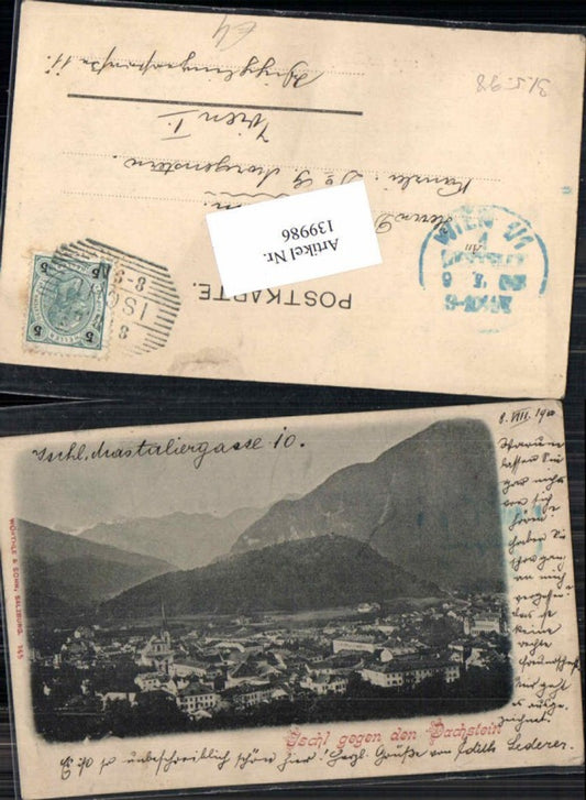139986,Ischl gegen Dachstein 1900