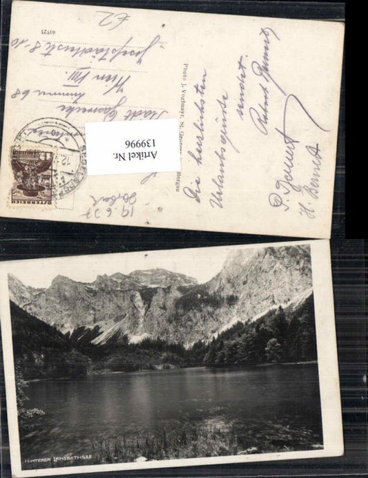 139996,Hinterer Langbathsee b. Ebensee 1930