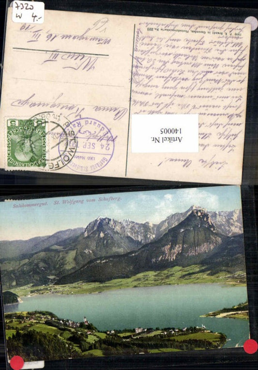 140005,Salzkammergut St Wolfgang Wolfgangsee Schafberg Brandt Nr 223