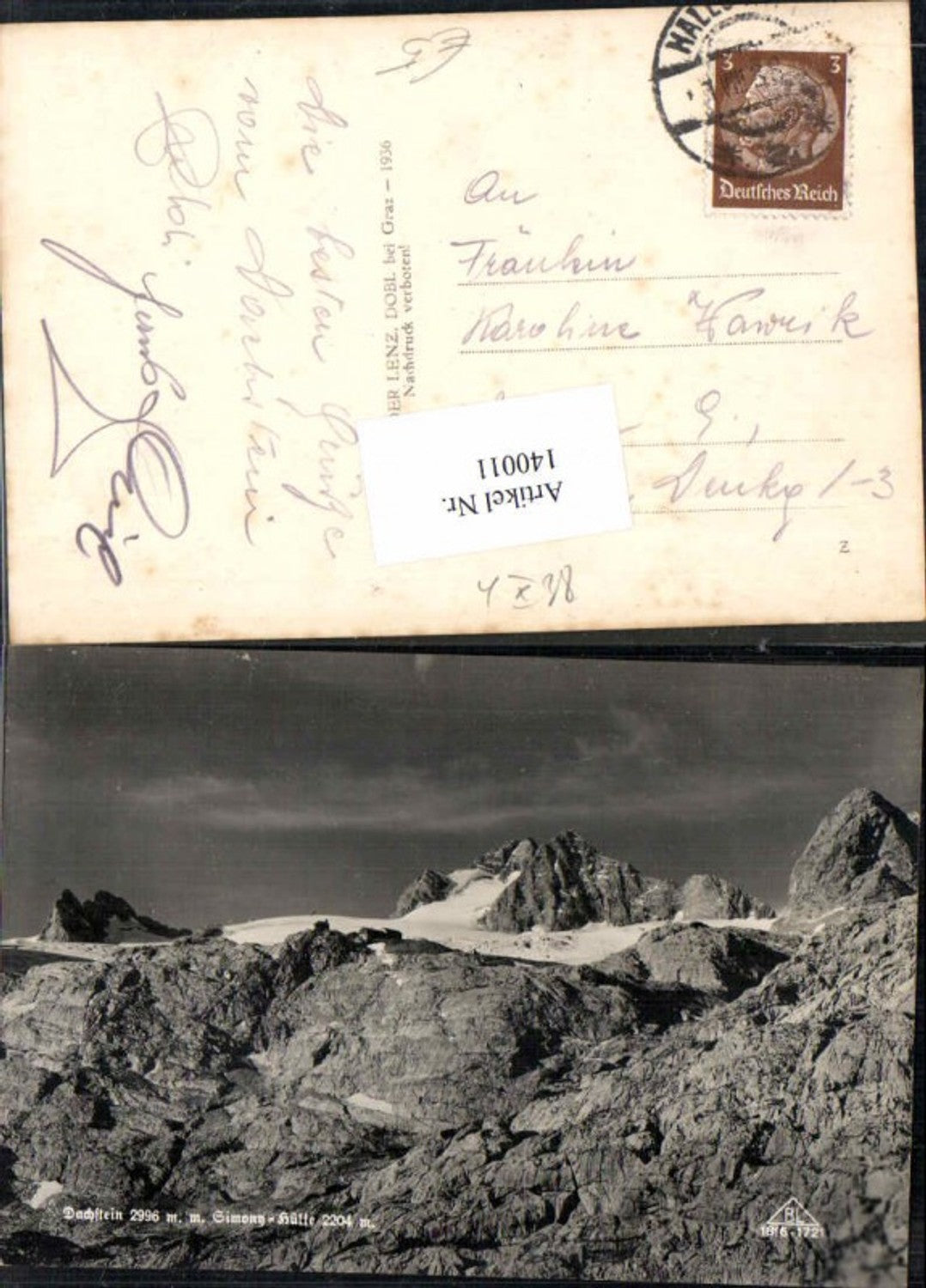 140011,Dachstein Simonyhütte Gosau Hallstatt