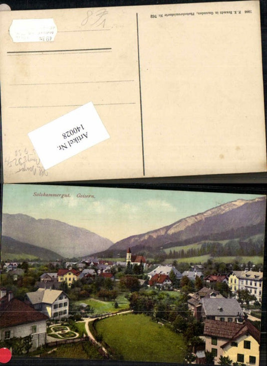 140028,Goisern Teilansicht im Ort 1910 Brandt Nr 762