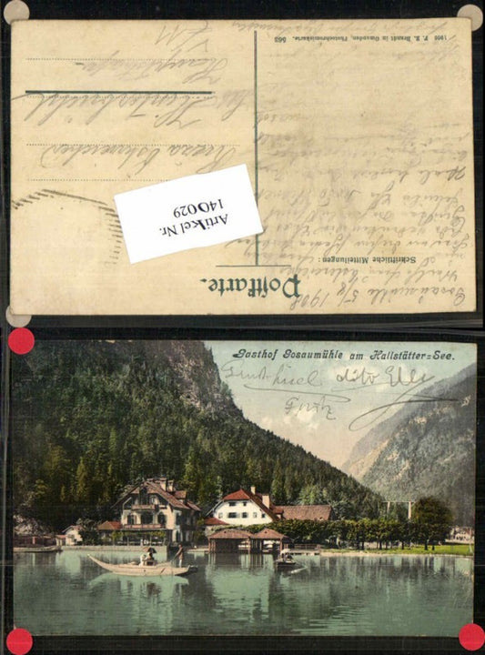 140029,Gasthaus Gosaumühle Gosau bei Hallstatt Halstättersee Tolle AK Brandt 563